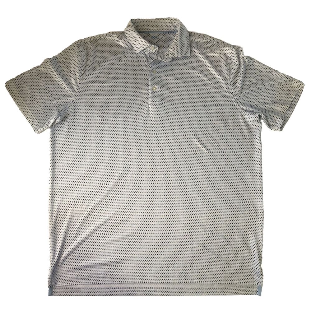 johnnie-O Gray Patterned Polo Shirt